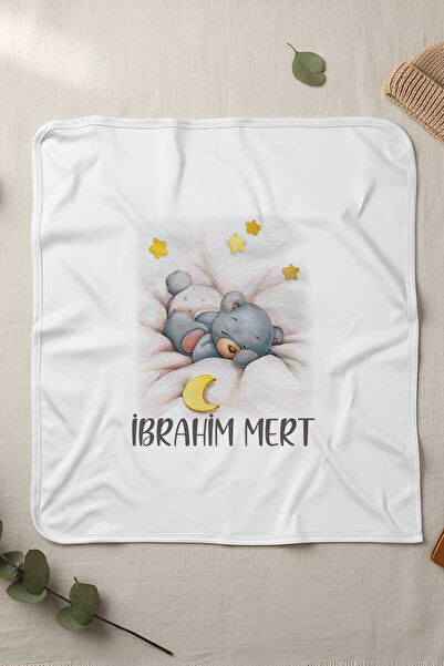 Exclusive Combed Cotton Baby Blanket Sleeping Bear