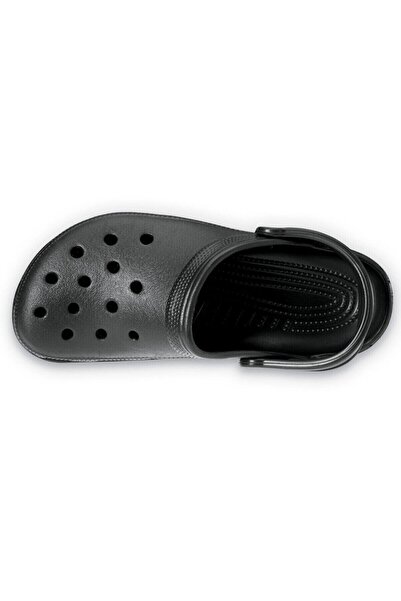Crocs Unisex Brand Logo Comfortable Daily Use Black Slippers 10001-001