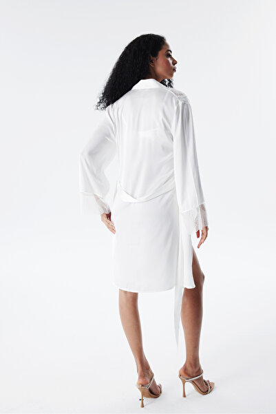 Penti Privee Hera White Dressing Gown - Collection