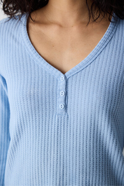 Penti Světle modrá pyžamová souprava měkkých kalhot