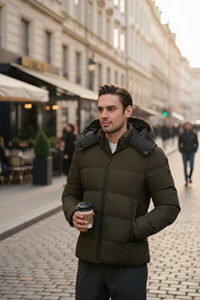 Frappoli Kapüşonlu Erkek Mont Standart