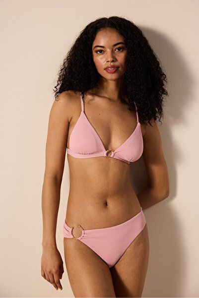 Penti Ekua Side Textured Pink Bikini Bottom