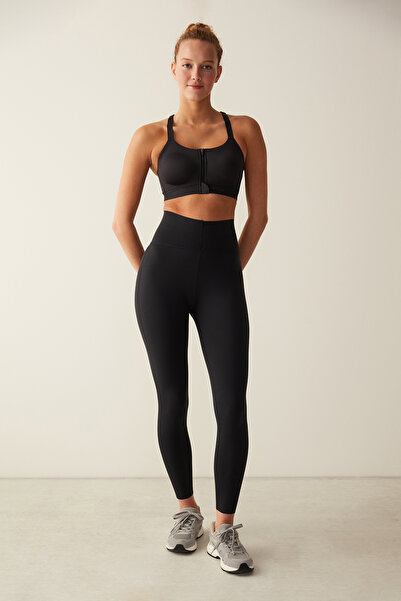 Penti Biustonosz sportowy Premium z wysokim wsparciem i zamkiem błyskawicznym w kolorze czarnym