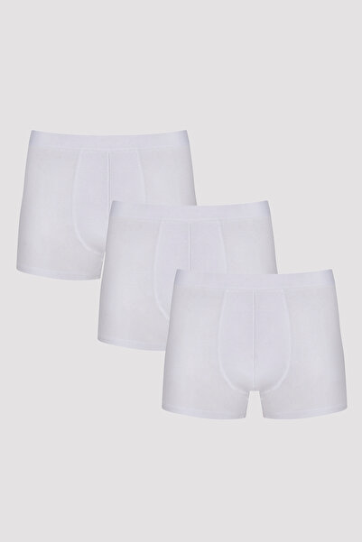 Penti Men's Cotton Basic White Tape 3-Piece Boxer