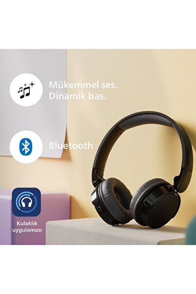 Philips Tah3209bk Sıyah Kulak Ustu Bluetooth Kulak