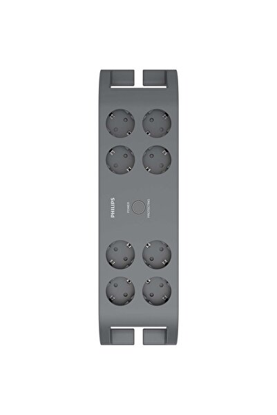 Philips Spn3180A/62 Surge Protected Socket 8Pcs 2m 2600J Child Safety Socket