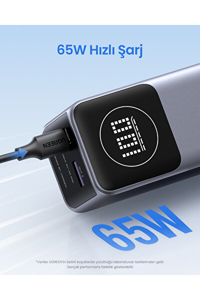 Ugreen Nexode Power Bank with Smart Digital Display 12000mAh 100W - Gray