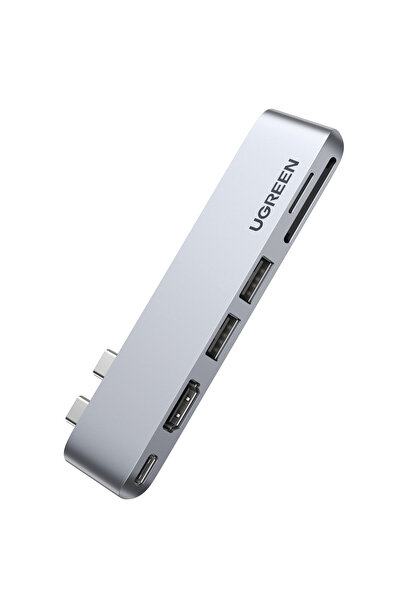 Ugreen 6'sı 1 Arada 2 USB 3.0 100W 6K PD Port Çoklayıcı Hub, 80856