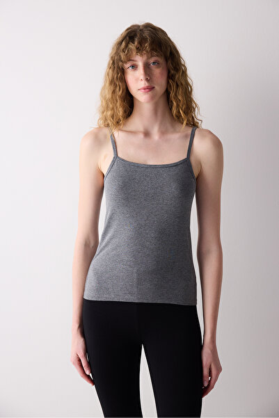 Penti Gray Basic Tank Top with Cotton Straps