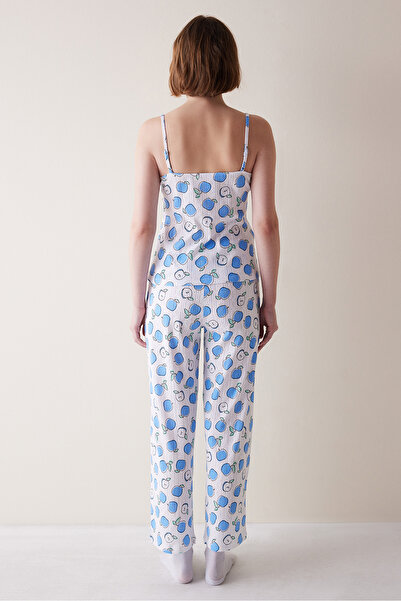 Penti Apples Pointel White Cotton Undershirt Pajama Top