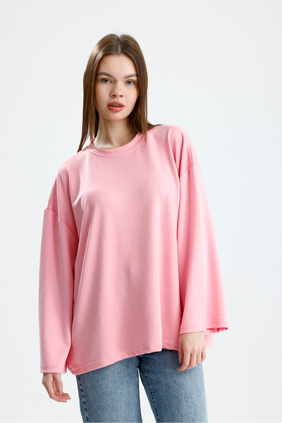 VOICTEC Γυναικείο oversized Modal Fabric Standard Size Ισπανικό μπλουζάκι με μανίκια