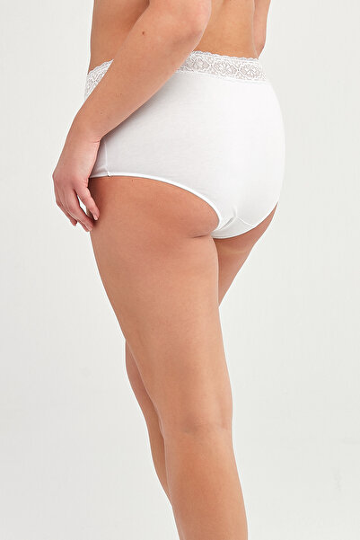Penti High Waist White Cotton Slip Panties - Beauty