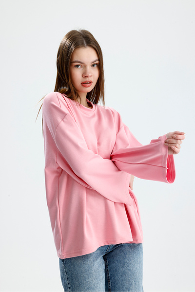 VOICTEC Γυναικείο oversized Modal Fabric Standard Size Ισπανικό μπλουζάκι με μανίκια