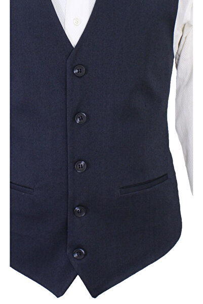 MENTOR REGALO Чоловічий жилет з V-подібним коміром, колір нафти 50554