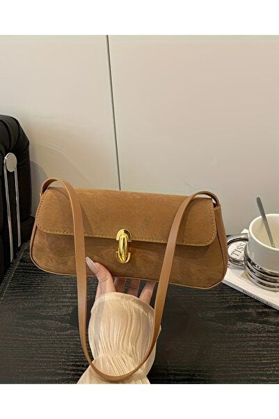 Rivina Liva Women's Vintage Gold Buckle Retro Model Hand and Shoulder Bag