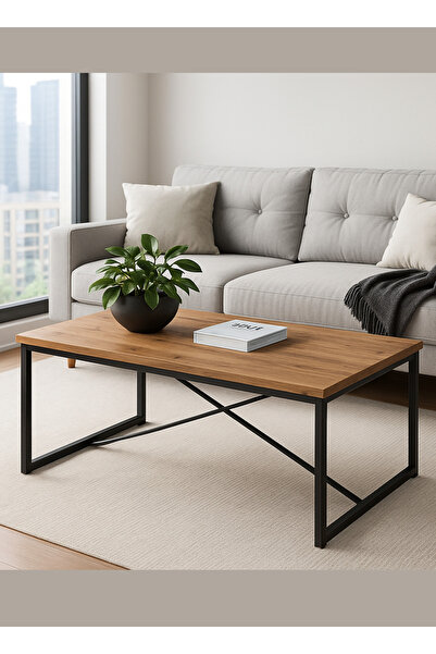 PEKA Metal Orta Sehpa 90x50cm – Modern Dekoratif Salon Sehpası