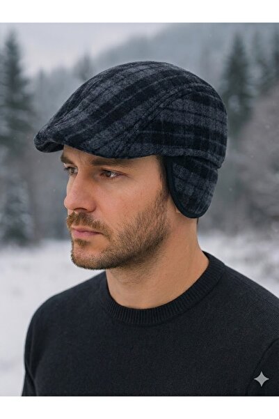 GONCA ŞAPKA Kulaklı Kaşe Kasket Şapka