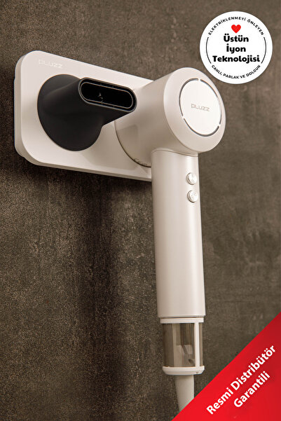 Pluzz مجفف شعر احترافي ذكي عالي السرعة مزود بحامل حائط