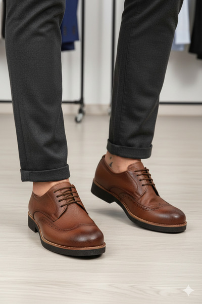 GÜR MODA AYAKKABI Καθημερινά άνετα κλασικά μαύρα παπούτσια Oxford Model Style