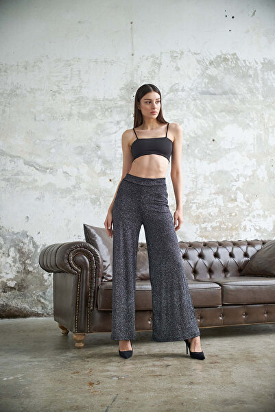 allys GLOSSY SILVERY PANT