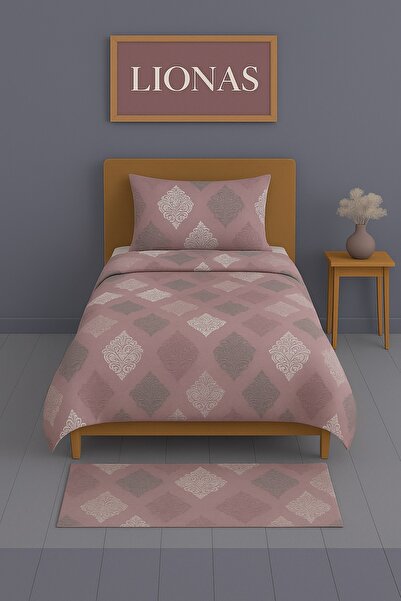 StellaFlavo غطاء لحاف منقوش لشخص واحد + 1 غطاء وسادة بغطاء