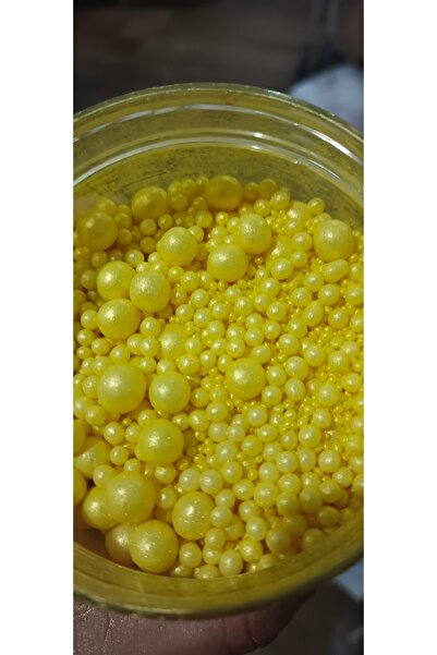 hediyehobihersey Sarı Festival Boncuk Şeker 50Gr Yumuşak Yenilebilir