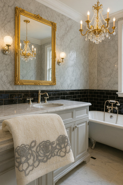 Çeyiz Bahçesi Rosse Кадифений весільний сад Сірий рушник - 50x90