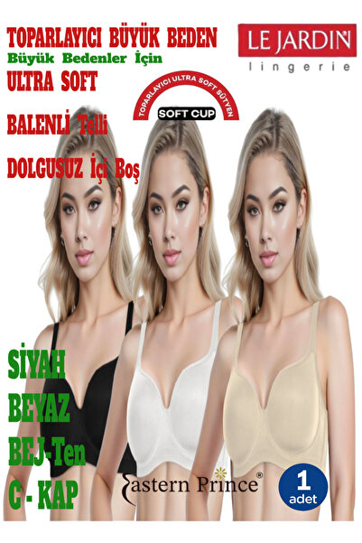 Le Jardin Toparlayıcı Büyük Beden Sütyen Utra Soft Balenli Telli Dolgusuz İçi...