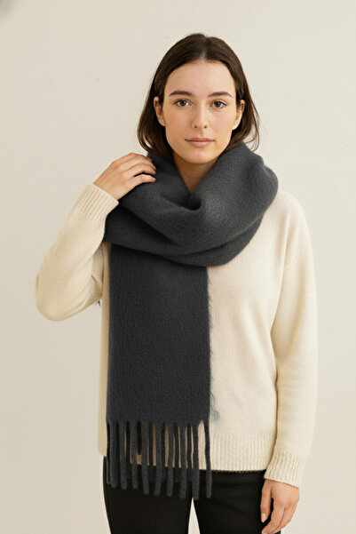 Bermody Γυναικείο κασκόλ με μαλακή υφή καπνιστό σάλι ώμου 50x90 εκ.