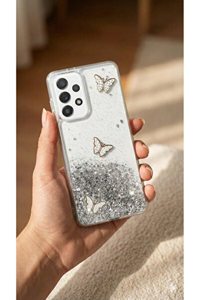 Rivor Samsung Galaxy A13 4g Case Camera Protruding Silvery Butterfly Embossed...