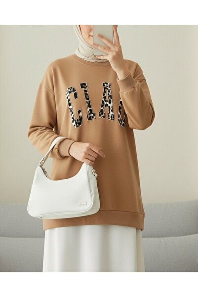 Modamorfo Στρογγυλό λαιμόκοψη με κέντημα μπροστά - Βιζόν