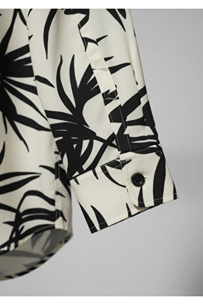 YusGos Long Sleeve Cotton Fabric Patterned Easy Iron Regular Fit Premium Men's Shirt Cream m