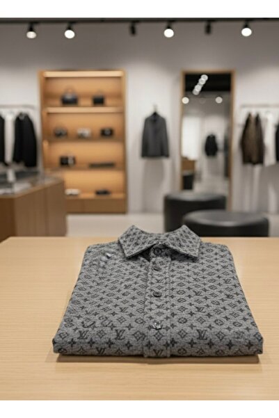 YusGos Men's Regular Fit Cotton High Quality Winter Lumberjack Shirt Smoked L