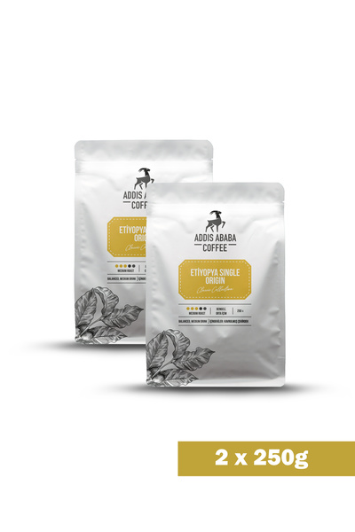 Addis Ababa Coffee Etiyopya Single Origin Coffee 2 Li Avantajlı Paket 500 gram