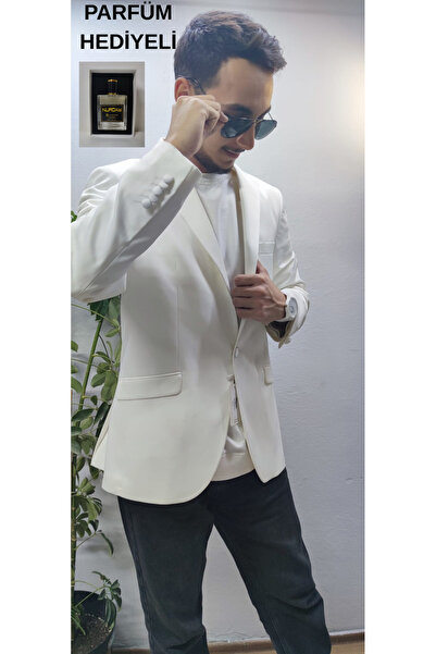 NURDAY قصة ضيقة بدلة رجالية عصرية أنيقة من القماش سترة وبنطلون/بدلة رجالية قص...