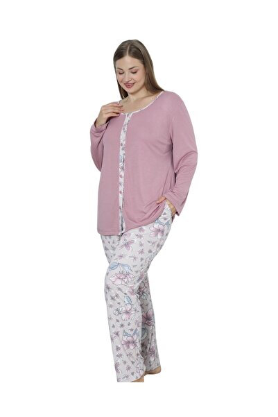 LİMİSSİ Σετ πιτζάμες με σχέδιο Melisa Powder από βισκόζη, 100% βαμβάκι