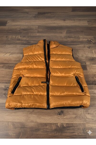 YusGos Unisex Baby Girl/Boy Waterproof Inflatable Padded Vest with Zipper Pockets (2-15 Years) Yellow 4 Years