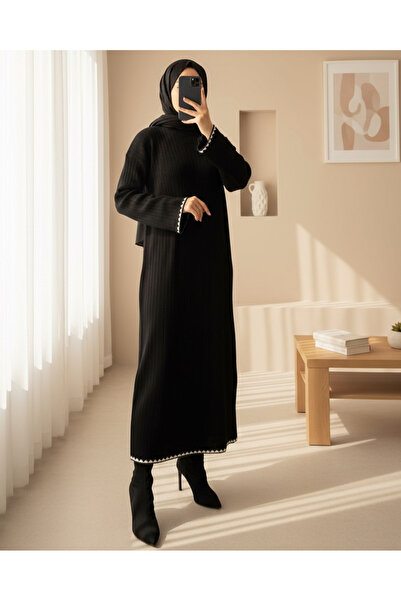 Modamorfo Accordion Knitted Knitwear Dress