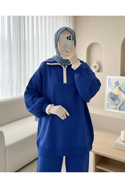 Modamorfo Tunika s polovičním zipem a rolákem - Saks