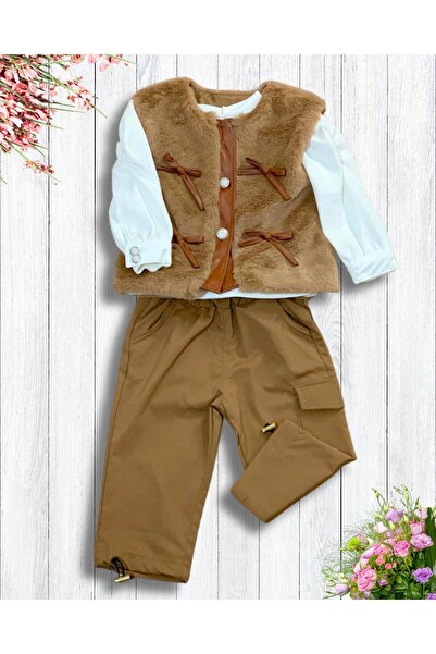 YusGos Baby Girl Monthly Pants Plush Vest Combed Cotton Sweat Suit Multi-Colored 0-6 Months