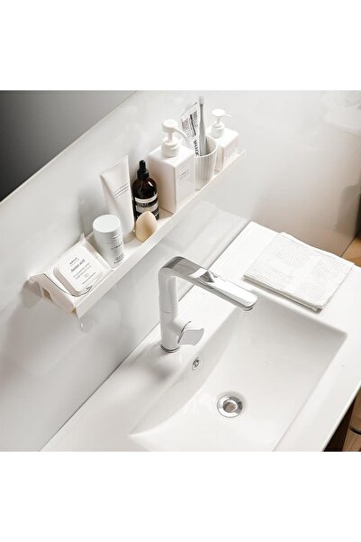 fulina 2Pcs I-Shape Kitchen Organiser,Wall Mounted Splicable Shelf, Non-Tracking Hooks,Adjustable Length