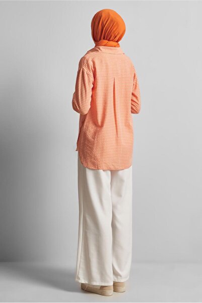 Alvina Plaid Patterned Cotton Tunic 45779