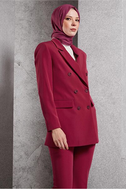 Alvina Double-Breasted Collar Pants Suit 30509