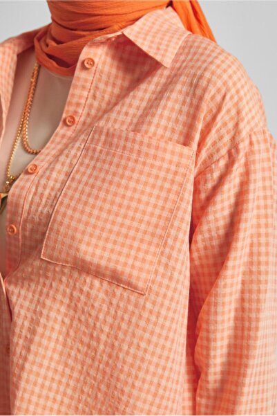 Alvina Plaid Patterned Cotton Tunic 45779