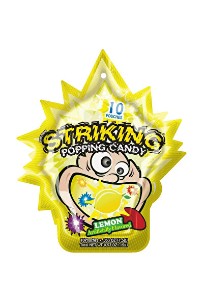 Striking Popping Candy Lemon Flavor - Carton (15g x 48 packs)