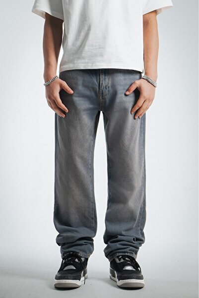 GRJ denim Fade Blue Baggy Fit Blue Men's Jean Pants