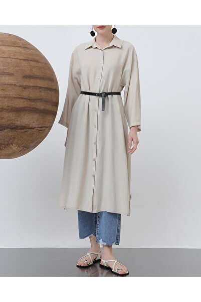 Modamorfo Γυναικείο φόρεμα πουκάμισο με μακριά ζώνη - 20629ELB