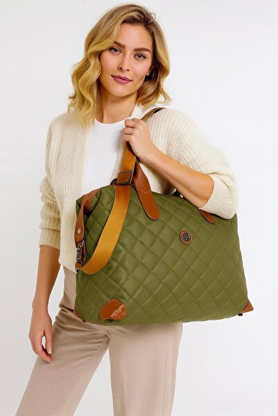 CANARİS Nua Quilted Premium Weekender Mom & Travel Organizer Bag – Large Size Handcrafted Tote