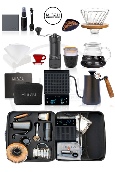 MIBRU V60 Drip Coffee Maker Manual Coffee Brew Set Pour Over With A Specialty Coffee Tools Bag