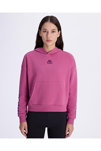 Kappa Authentic Alcott Hoodie Kadın Pembe Comfort Fit Hoodie